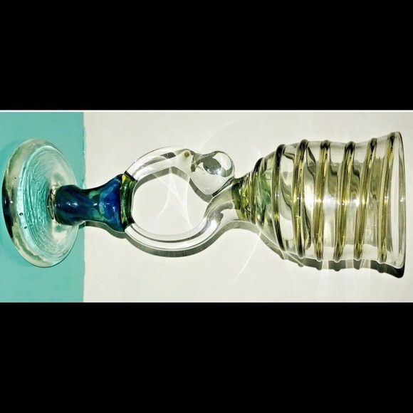 Vintage Peter Bramhall Hand Blown Goblet Chalice 3-19-1979 Original Owner - Picture 3 of 16